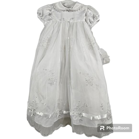 Edgehill Collection White Christening Baptism Infant Gown 6-9 months - Picture 1 of 15
